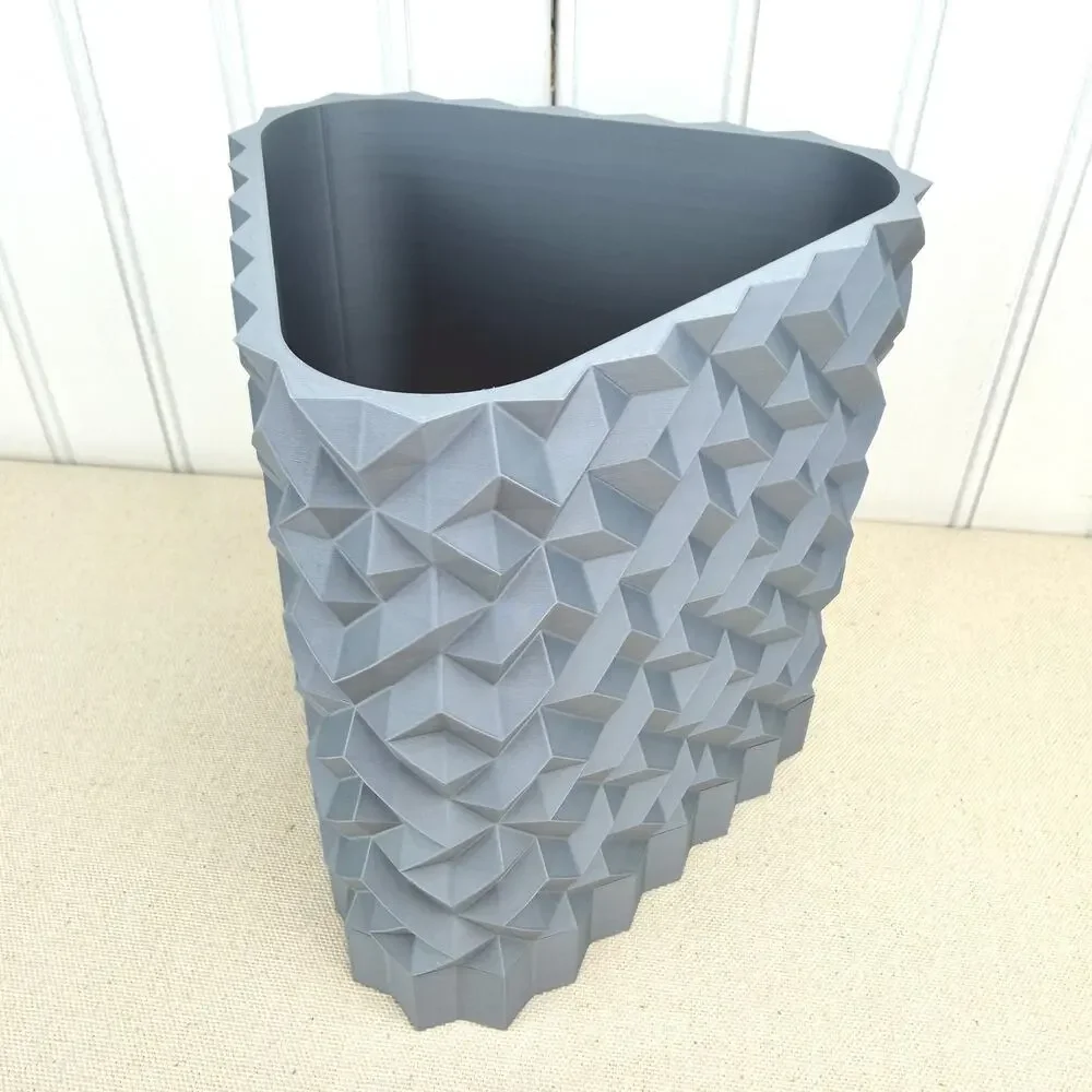 Cobble Planter 02, Indoor Flower Pot, Tabletop Planter, Triangular Design